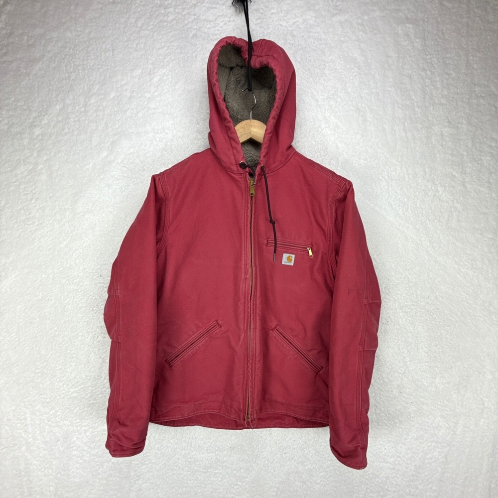 Carhartt Sierra Jacket Sherpa‎ Lined Womens Medium WJ141 624 Crab Apple